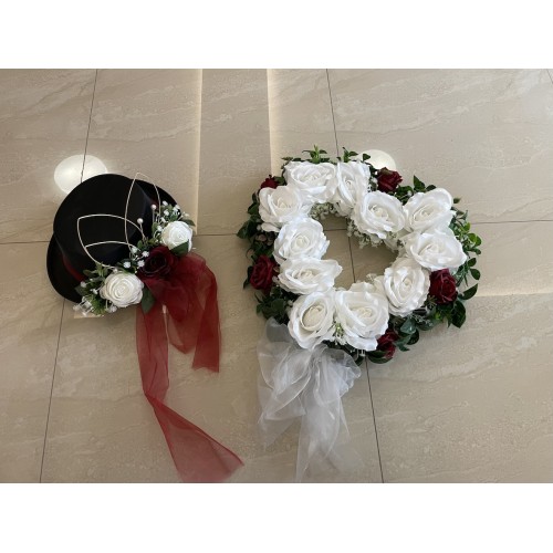 Dekorace na auto set srdce...