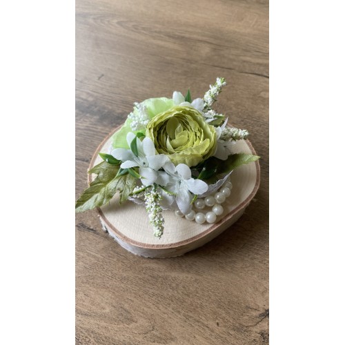 Květinový náramek zelenkavý