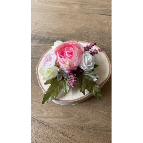 Květinový náramek růžový